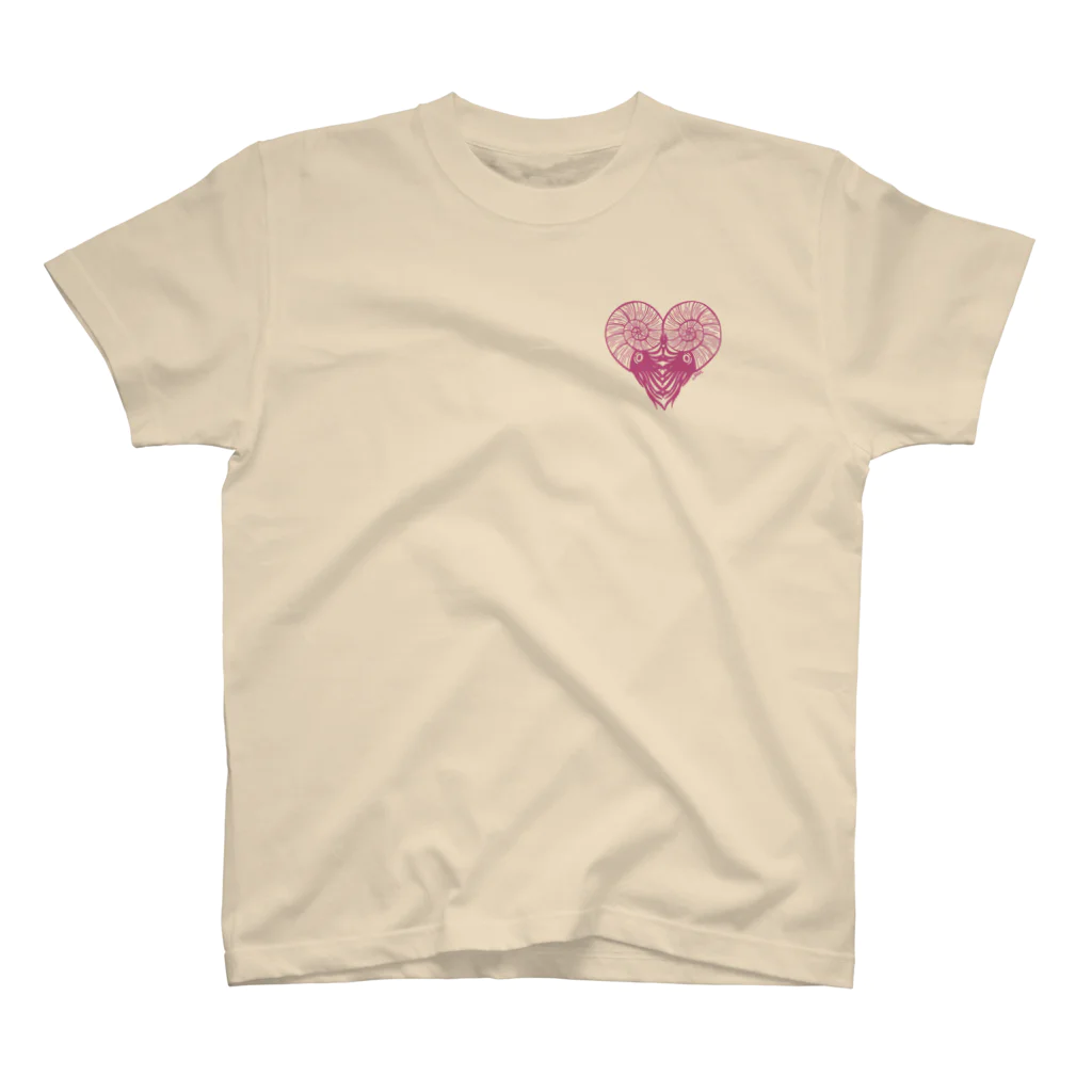 Ammonite Hearts. 〈 愛-Ai- 〉アンモナイト ハート SUZURI ワンポイントTシャツ